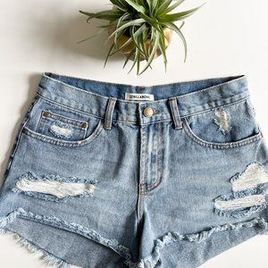 Billabong Denim Shorts, Distressed, Size 27‎